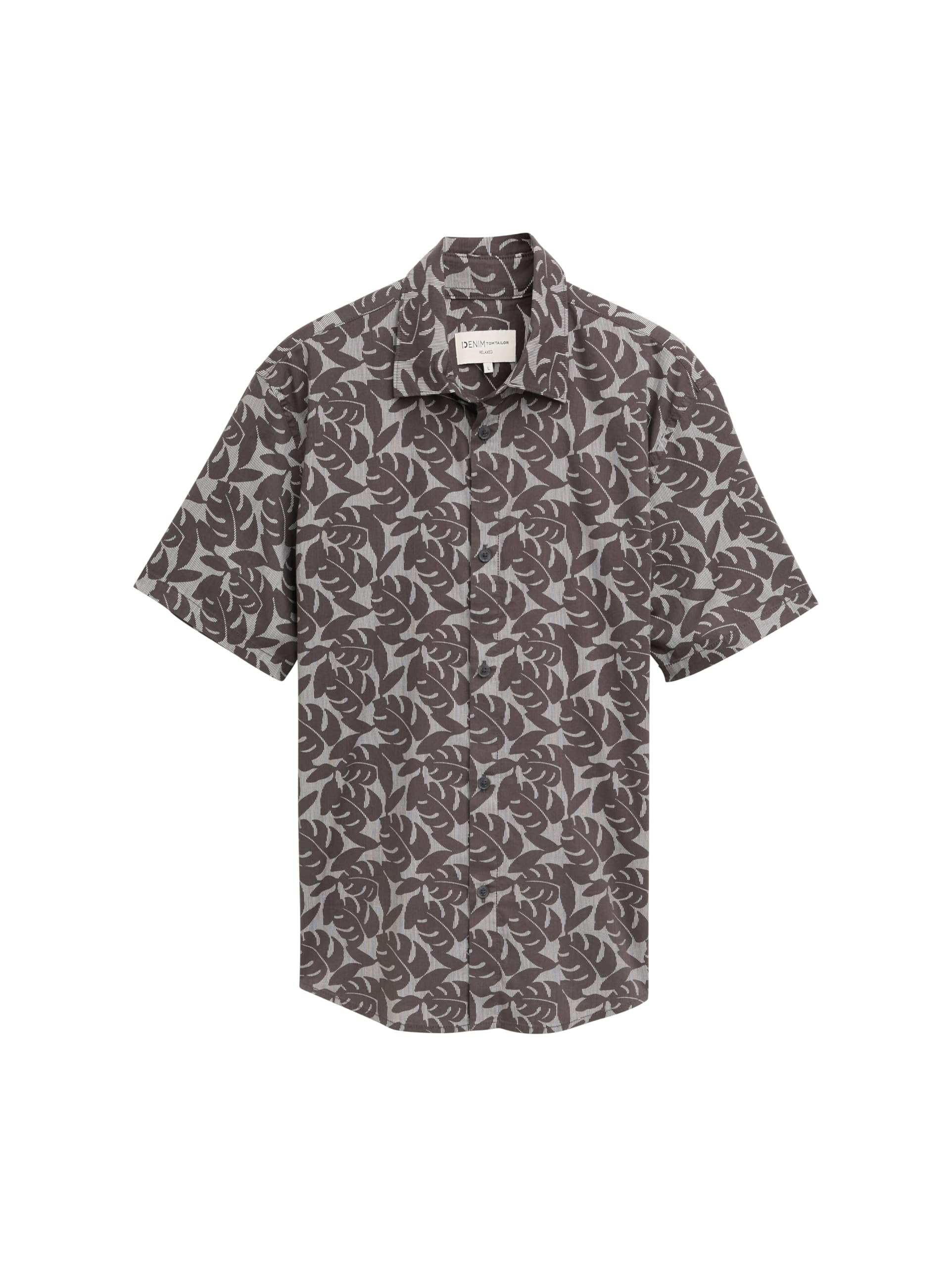 Tom Tailor Denim Herren Relaxed Fit Kurzarmhemd mit Muster