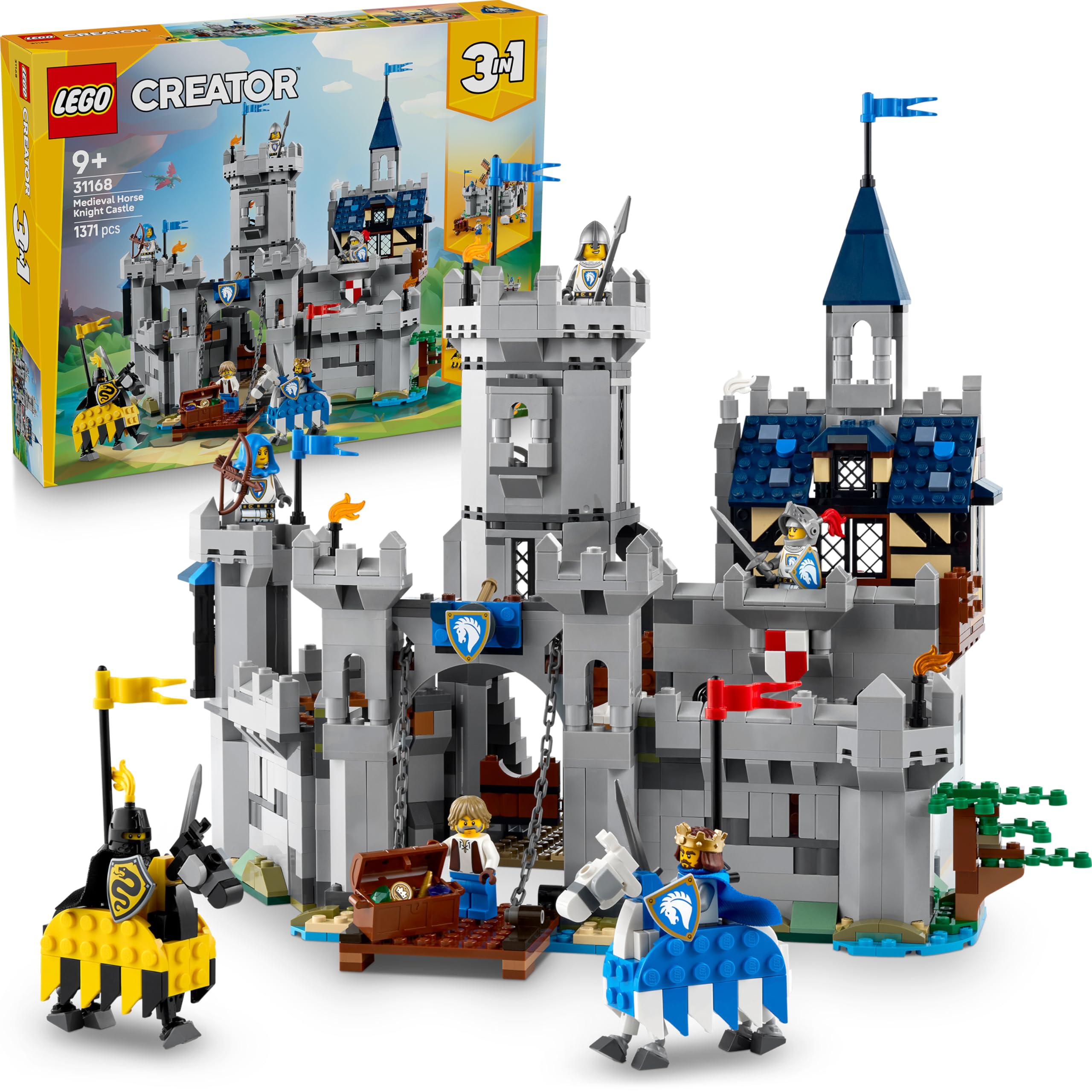 LEGO Ritterburg 31168 im Mittelalter Set - Burg für Deine LEGO Ritter, inkl. bedruckter Fliese, Neuheiten August 2025