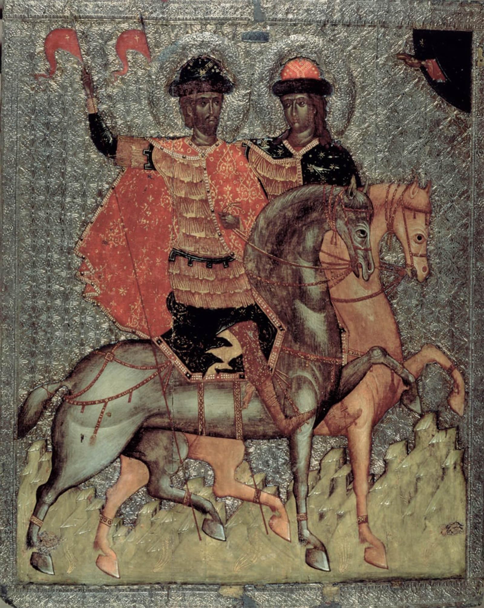 ARTXLXXBN Famous Painting Art Wall Decor Abstract Art Picture St. Boris and St Gleb Mounted by Novgorod School Animal Pictures for Home Decor 60x90cm