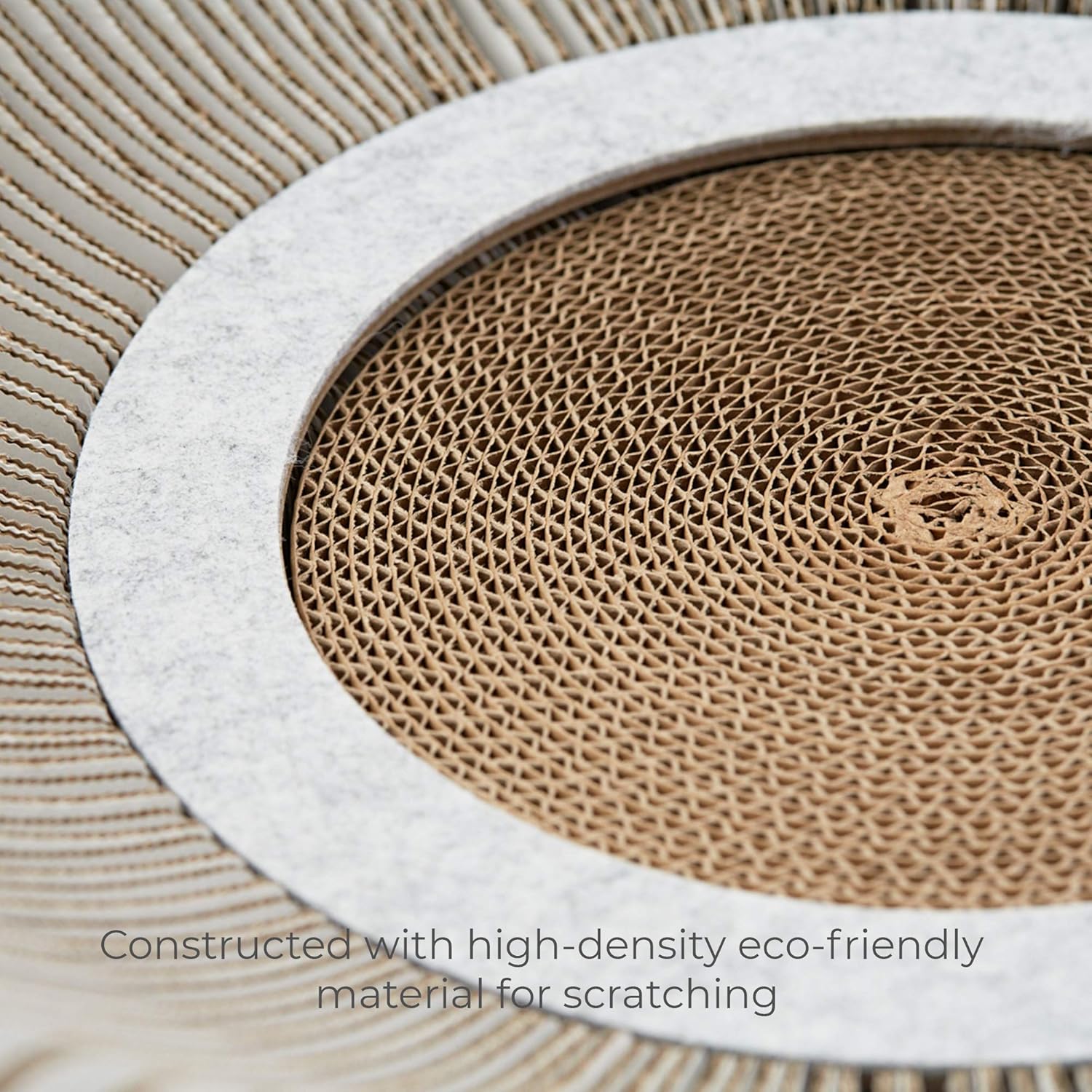 Nest Cat Scratcher Lounge Bed (Pearl White Assembled Bundle)