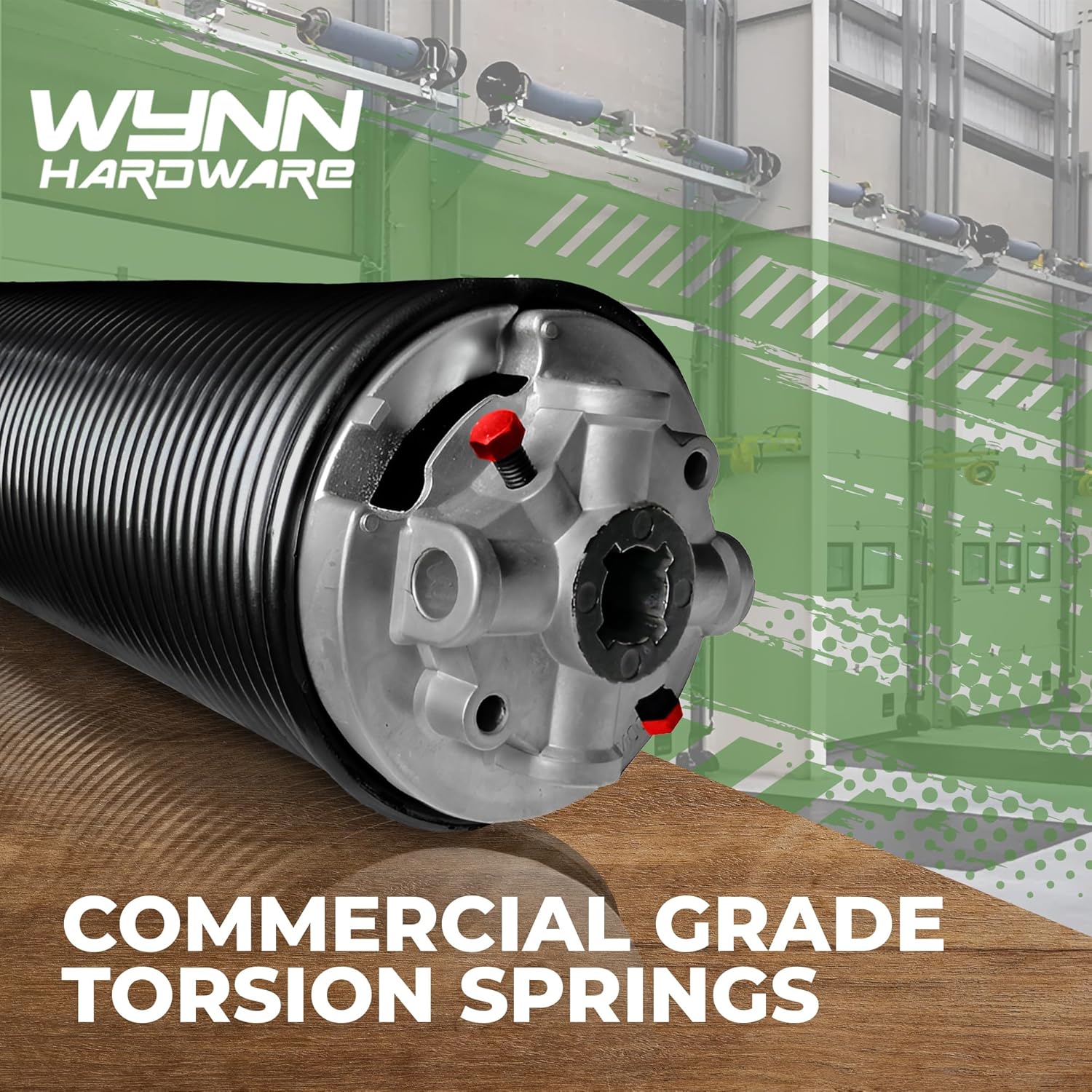 Commercial Garage Door Torsion Spring 0.250 x 3-3/4" x 30'' for Right Side of Garage Door, Heavy Duty Precision Electrophoretic-Coating Min 20,000 Cycles 5-Year Warranty
