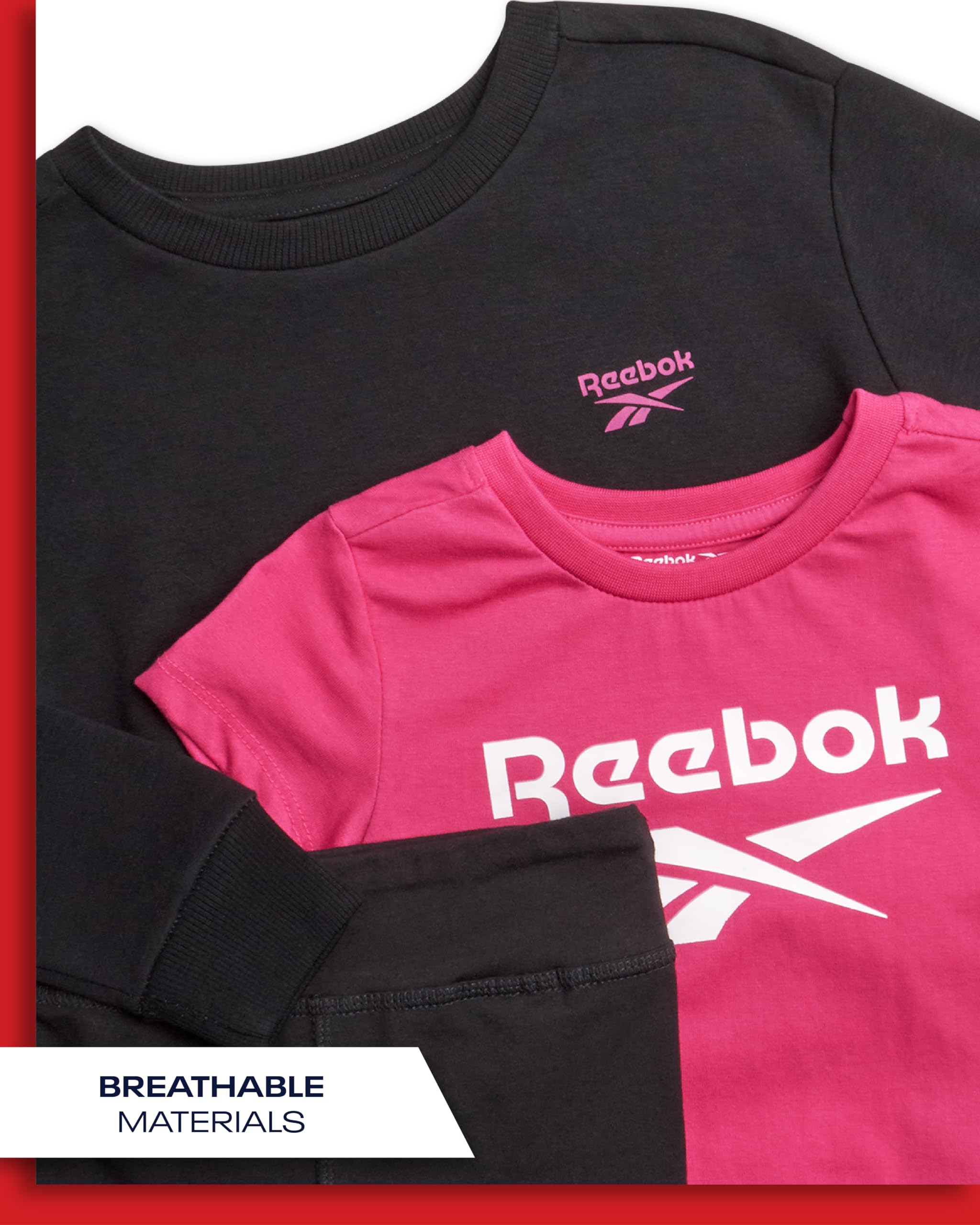 Reebok G Tod Ls Ss T Leg 3p Conjuntos de pantalones Bebé-Niñas