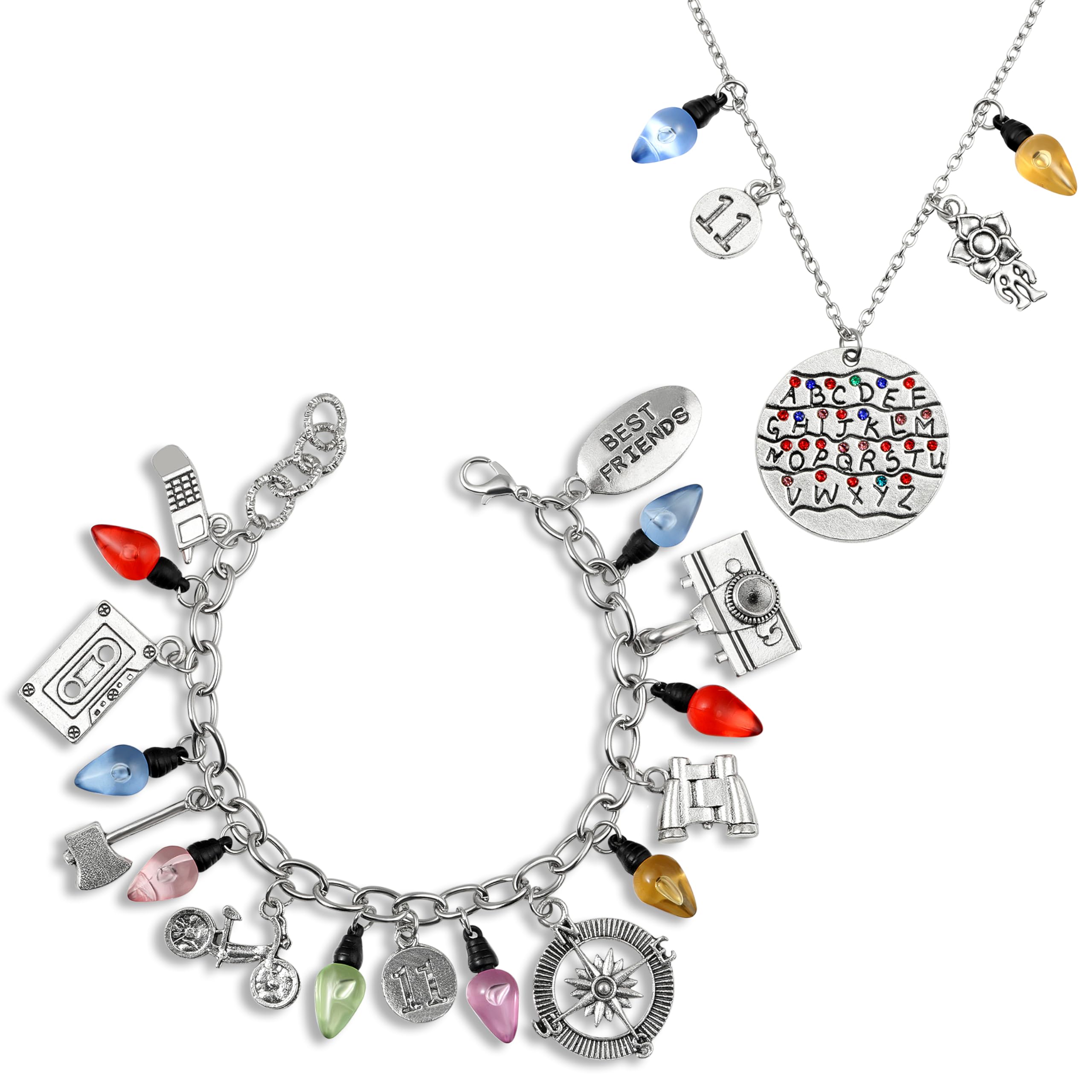 Fancy SpaceStranger Charm Bracelets Cosplay Jewelry Set Halloween Things Birthday Gifts For Fans Girls