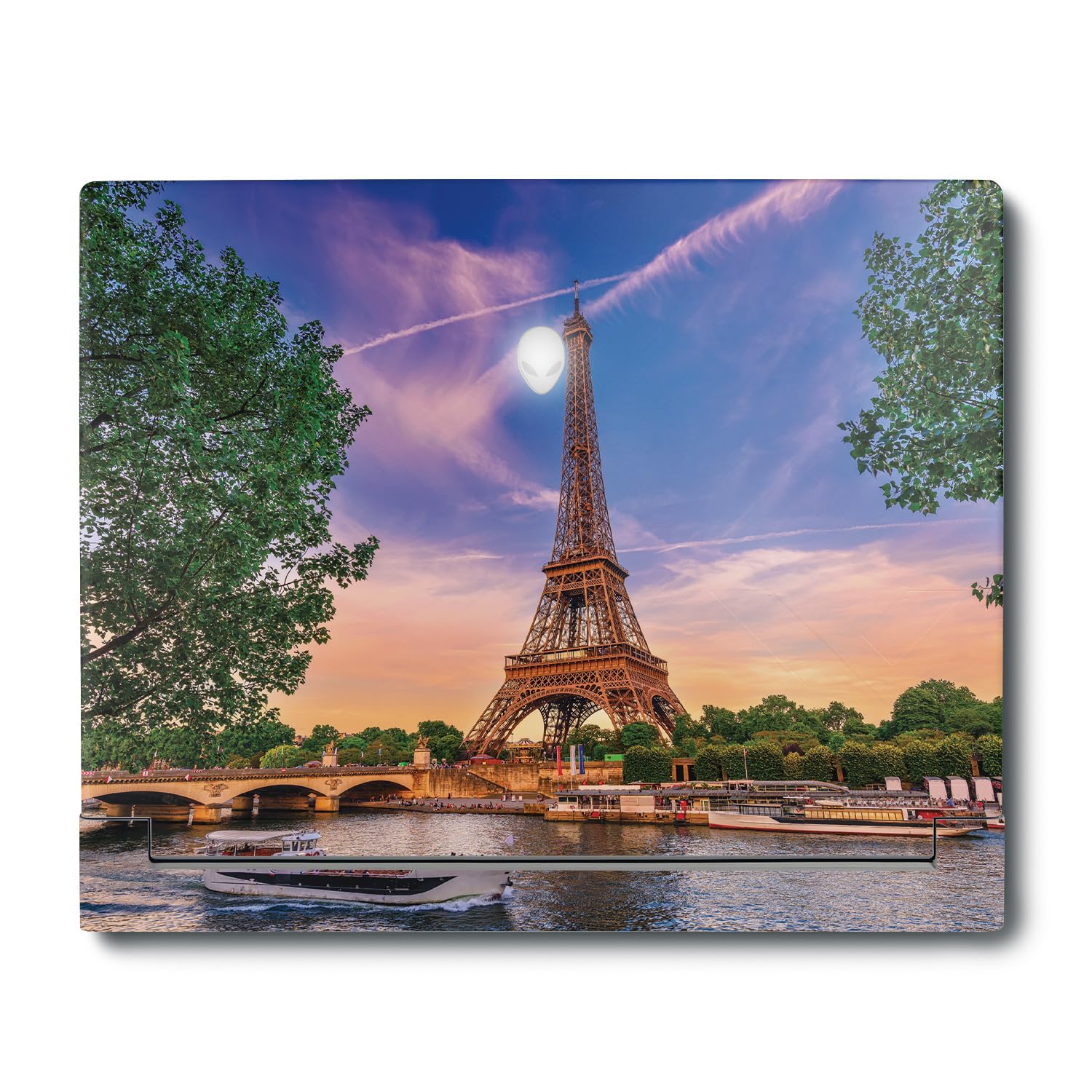 MightySkins Skin Compatible with Alienware X16 R1 (2023) Full Wrap Kit - Eiffel Tower | Protective, Durable, and Unique Vinyl Decal wrap Cover | Easy to Apply &amp; Change Styles | Made in The USA