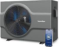 Varpoolfaye 120,000 BTU Inverter Pool Heat Pump - 220V WiFi Electric Heater for Inground & Above Ground Pools up to 33K Gallons