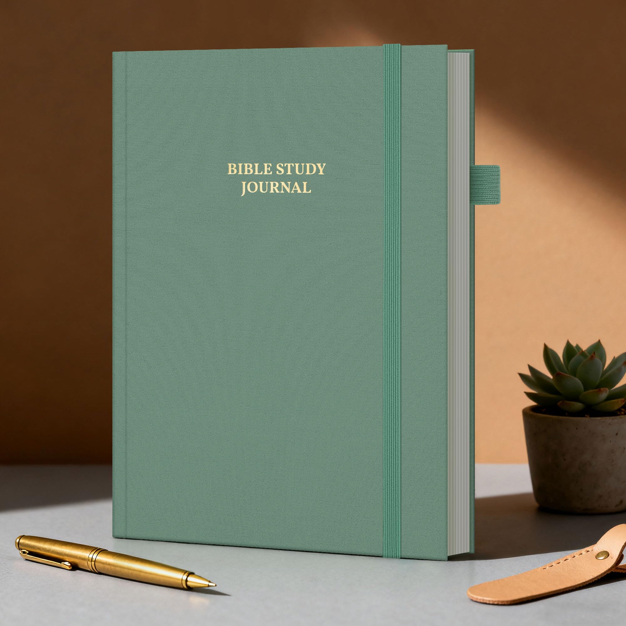 Diario di studio biblico, quaderno per appunti e riflessione, formato A5, verde scuro