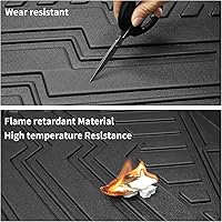 Vista 7 de Vanseno Alfombrillas de piso y forros de carga y alfombrilla de respaldo compatibles con Jeep Cherokee 2014-2023 (sin Latittude) juego completo