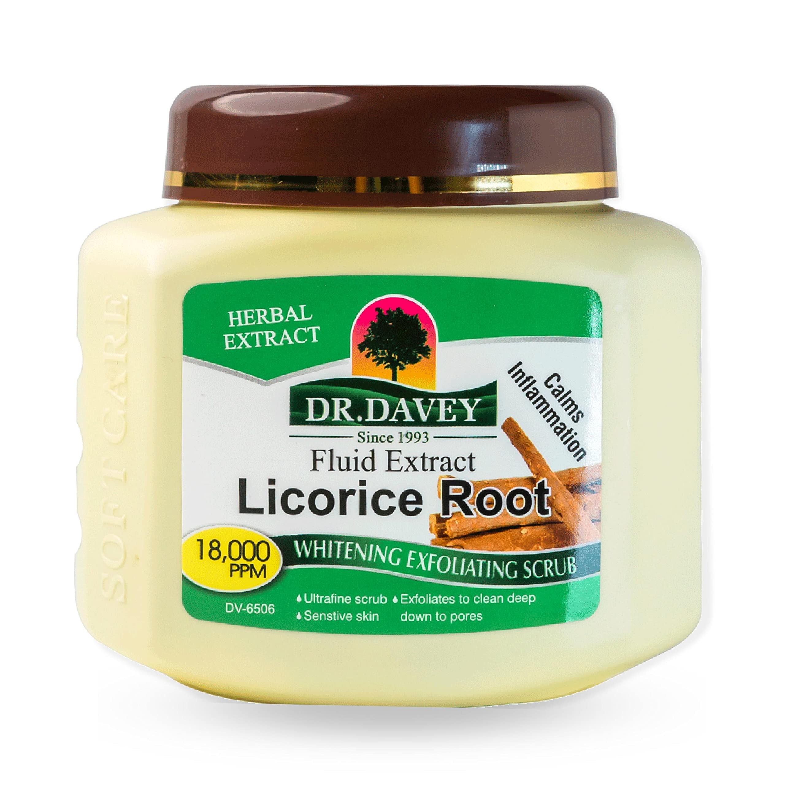 Licorice Root Whitening Exfoliating Body And Face Scrub - For All type skin - Sensitive skin -Ultrafine - Exfoliates to Clean Deep Down to Pores - (550 g)