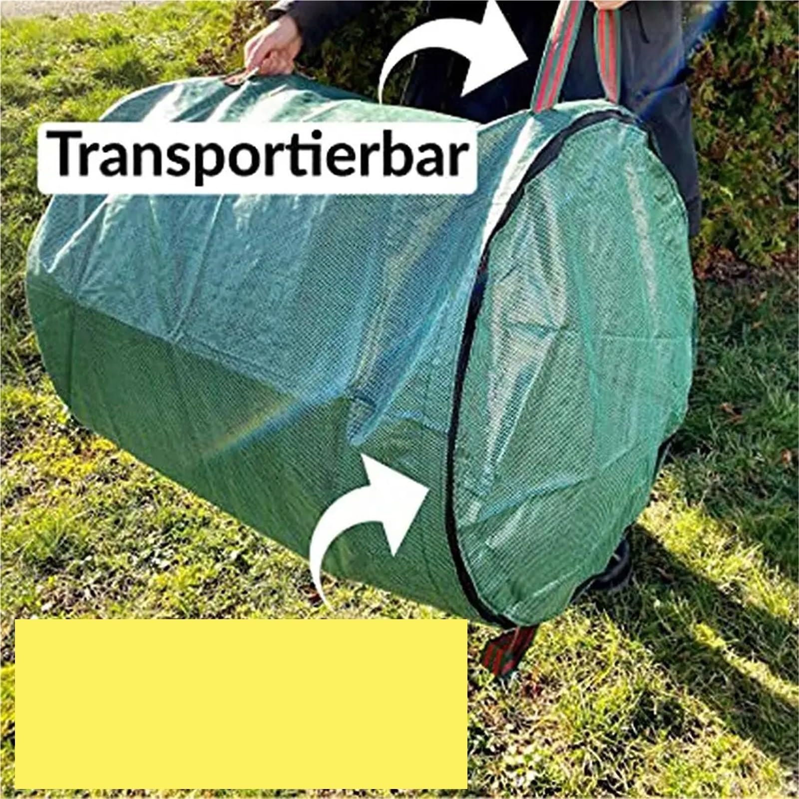 5 pz 272/300L Riutilizzabili Sacchetti for Rifiuti Da Giardino Foglia Di Stoccaggio Contenitore Della Spazzatura Sacco for Immondizia Resistente Con Coperchio Per Foglie Rifiuti(300 L)