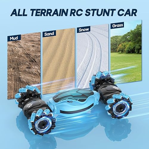 Miniatura 7 de ATTOP Coche de acrobacias RC con detección de gestos, juguetes para niños y niñas de 6 a 12, auto de control remoto 4WD 2.4GHz, auto a control