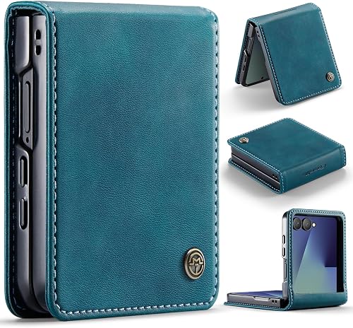 Portefeuille Rabat Coque pour Samsung Galaxy Z Flip 7, Bl Idhiem