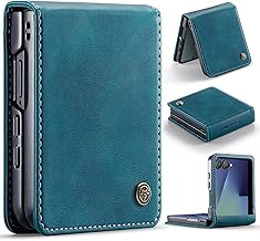 Case for Samsung Galaxy Z Flip 7 Slim Fit, Elegant Texture, Anti-Slip, Hard Fleece-Lined Shockproof Cover Case for Samsung Galaxy Z Flip 7 Case, Blue Green
