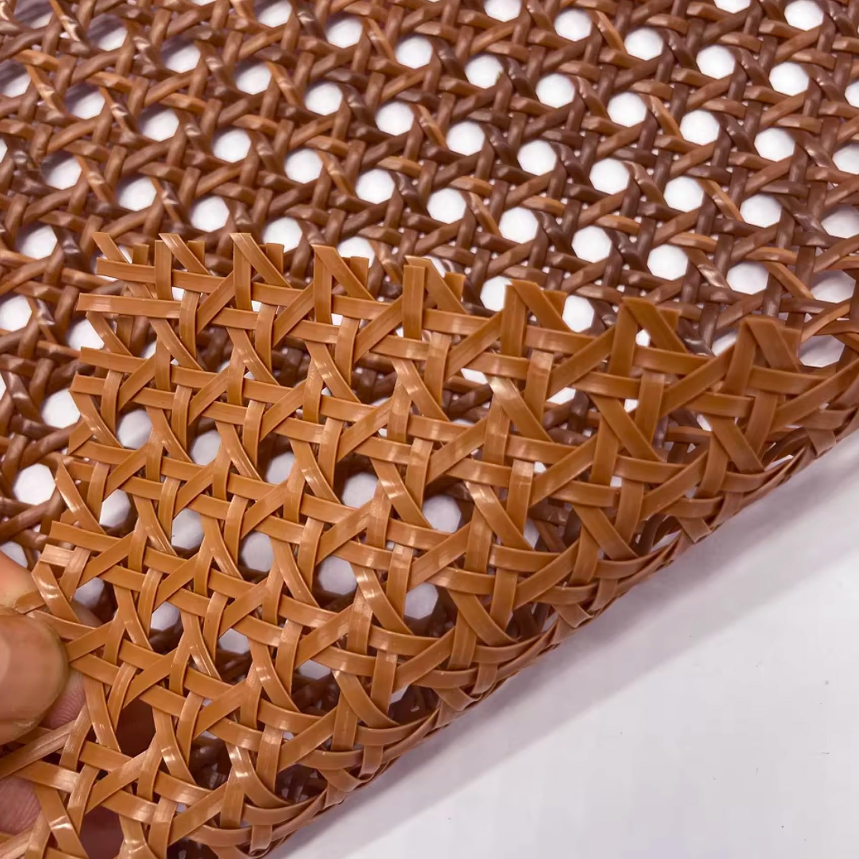 Fettuccia Rattan in Plastica, Larghezza 50cm Rotolo Paglia di Vienna Sintetico, Rete Aperta di Canna Materiale per Mobili, Fai-da-Te, Armadio, Sedia(40x200cm)