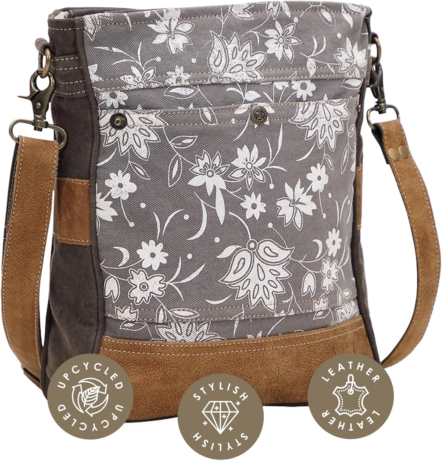 Myra Bag Floral Purse - Canvas Bags for Women, Over The Shoulder Purse