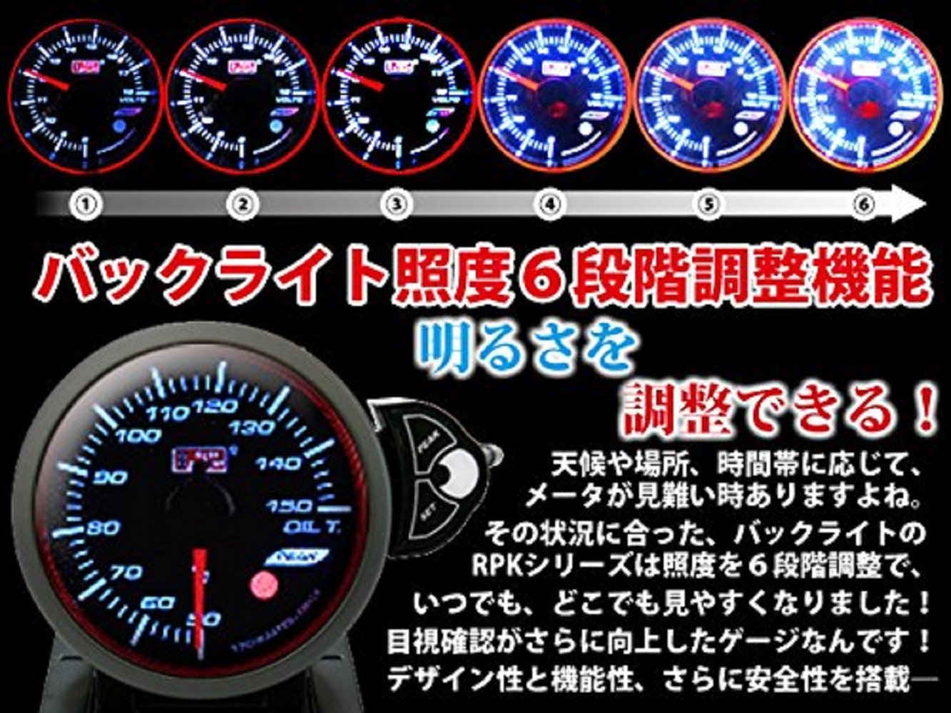 オートゲージ　多機能タコメーター AUTO GAUGE AUTOGAUGE オートゲージ タコメーター 60mm 60Φ 追加