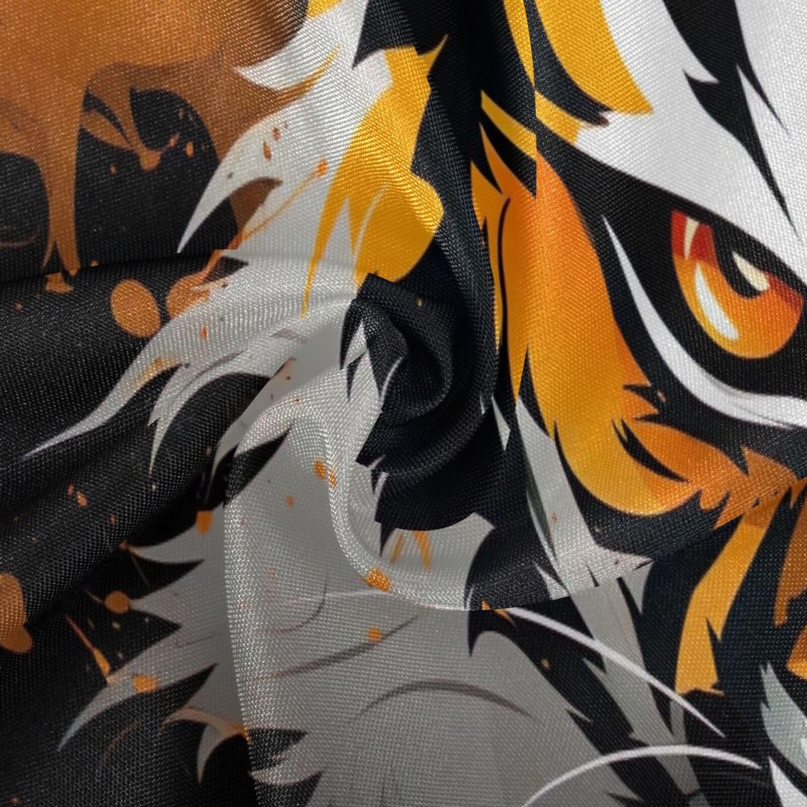 Wajiw 60 Inch Indoor Outdoor Round Tablecloth with Umbrella Hole and Zipper Waterproof Patio Table Cover for Camping Dining Room Party Outdoor Picnic,Tiger