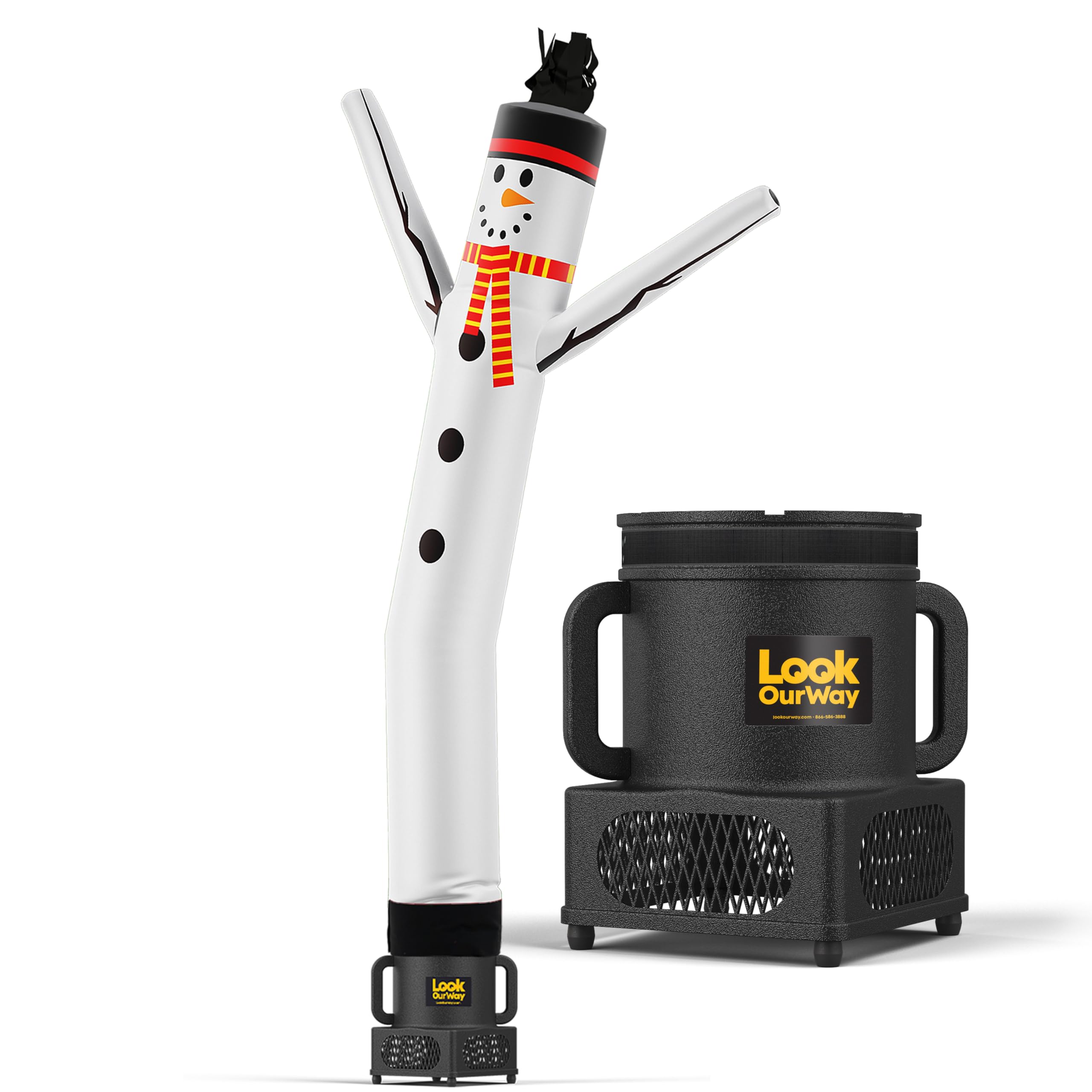 LookOurWay Air Dancers Inflatable Tube Man Attachment | 7ft Tall Set | Wacky Waving Christmas Inflatables Tube Guy | Blower Included | Outdoor Holiday Decoration | Christmas Theme - Snowman