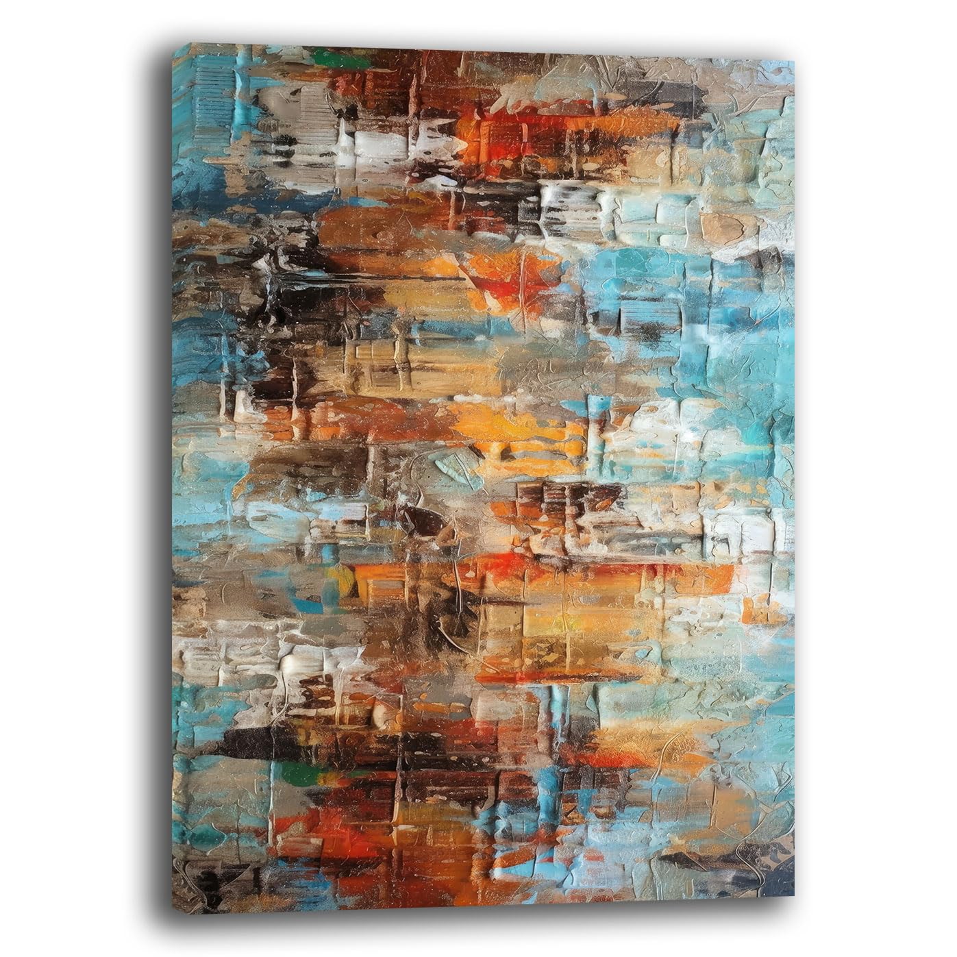 Printerland Quadro Moderno Soggiorno Verticale Astratto Industrial Quadri moderni da Parete XXL grande Stampa su tela Canvas Decorazione Murale muro Arredo Camera da letto Cucina (70x100 cm, 9)