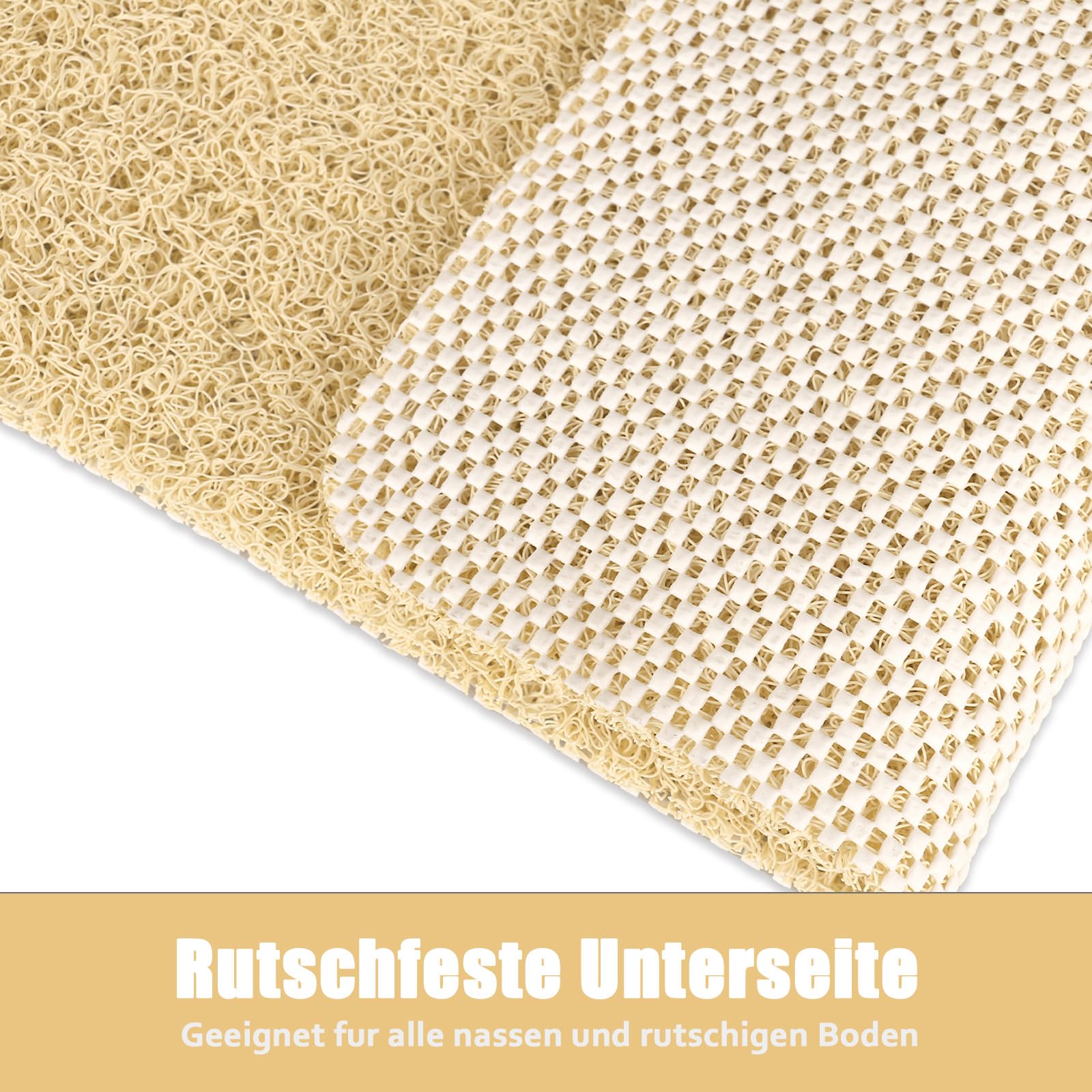 Alfombrilla de ducha antideslizante 80 x 100 cm – Suave comodidad seguridad alfombra de baño con agujeros de drenaje, PVC Luffa Masaje Alfombrilla antideslizante para ducha, secado rápido