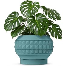 Large 3d Printed Modern Minimalist Planter Pots - 10 Inch Planter Pots with Drainage Plug - Large Flower Planter for Indoor Plants - Biodegradable Flower Planter for Home Garden Office Dorvin