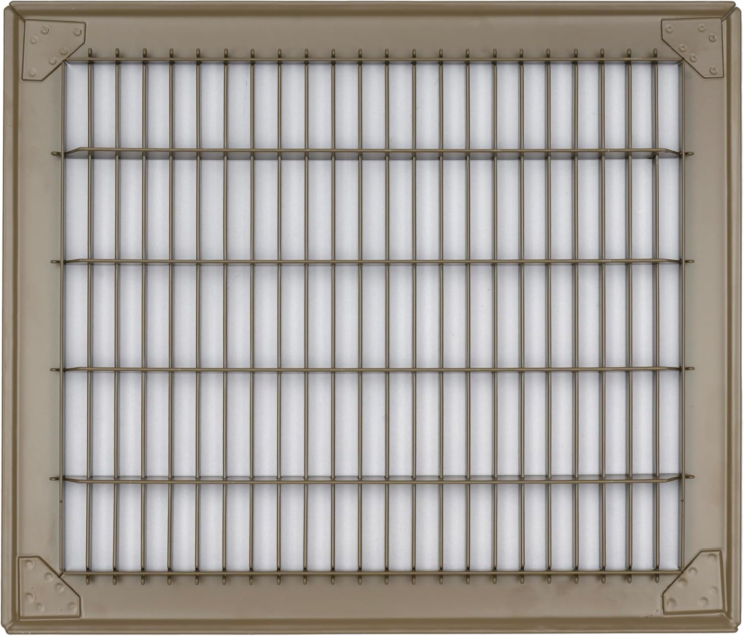 Fits 10x12 and 12x10 Duct Opening | Return Air Floor Grille by Handua | Walkable Vent Cover Grill for Floor | Brown | Heavy Duty Fixed Blades | Outer Dimensions: 11.75"W X 13.75"H