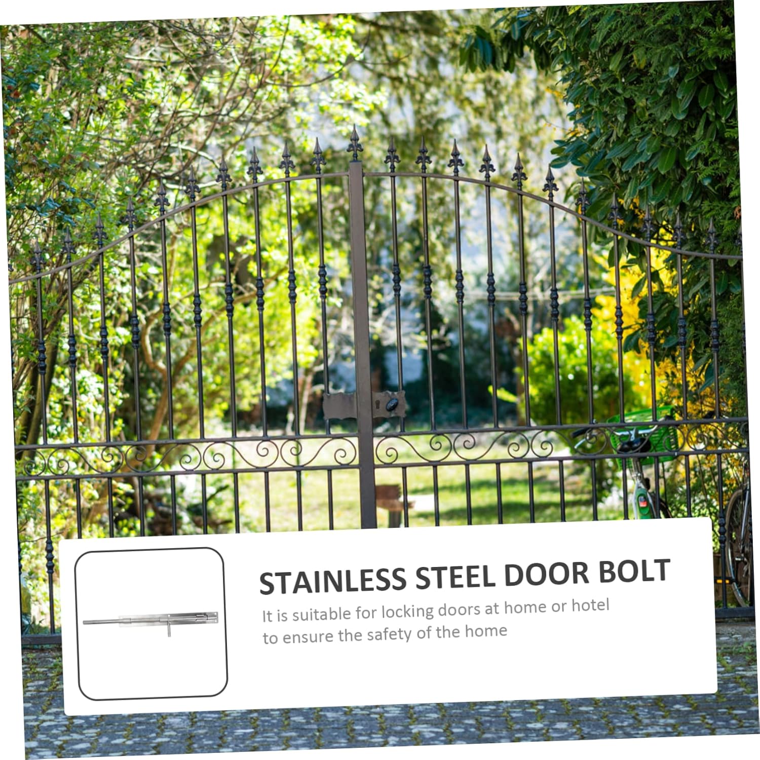 Stainless Steel Door Latch Sliding Lock Bolt Lock for Gates Doors Secure Easy to Install Hold Heavy-Duty Design