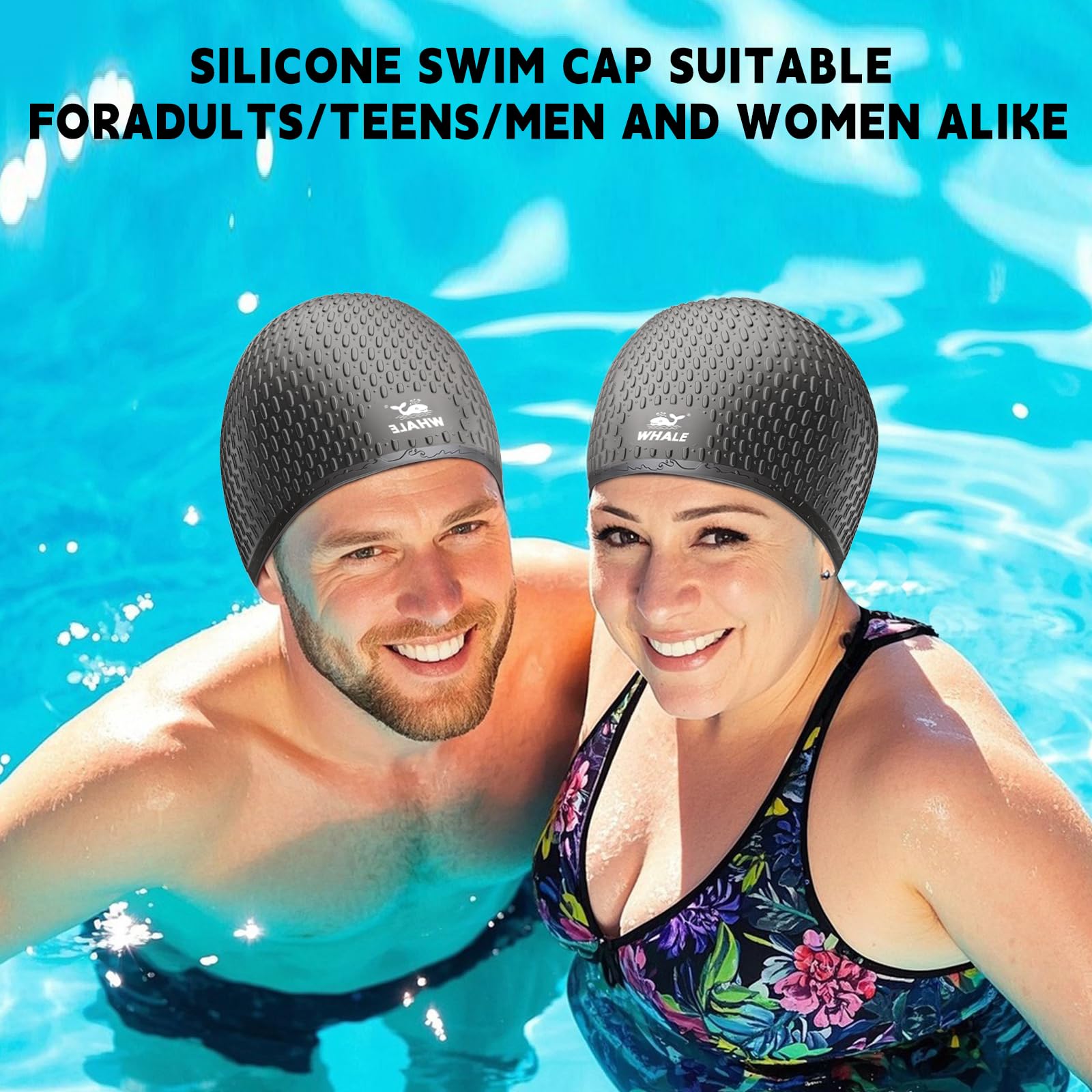 Grand Bonnet De Bain En Silicone Durable Et Imperméable, Idéal Pour Les Cheveux Longs Et Les Tresses épaisses Pour Garder Les Cheveux Au Sec Pendant La Natation