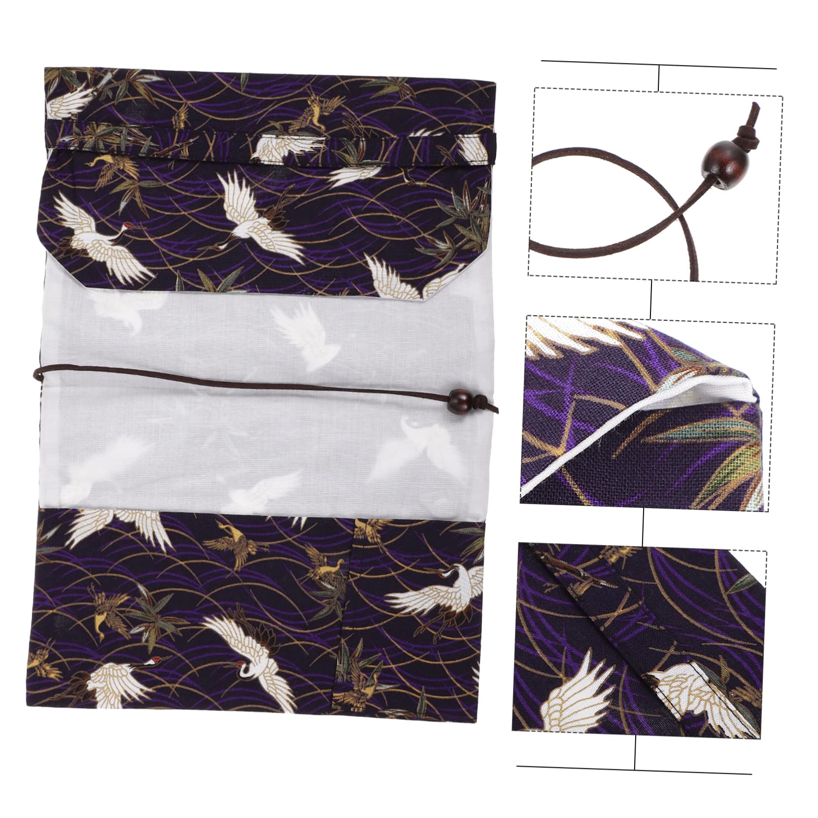 SEWACC 3piezas Cubierta De Libro Ajustable Para Estudiantes Protector De Libros Delicado y Decorativo Para Cuadernos y Textos Marino Diseño De Grulla