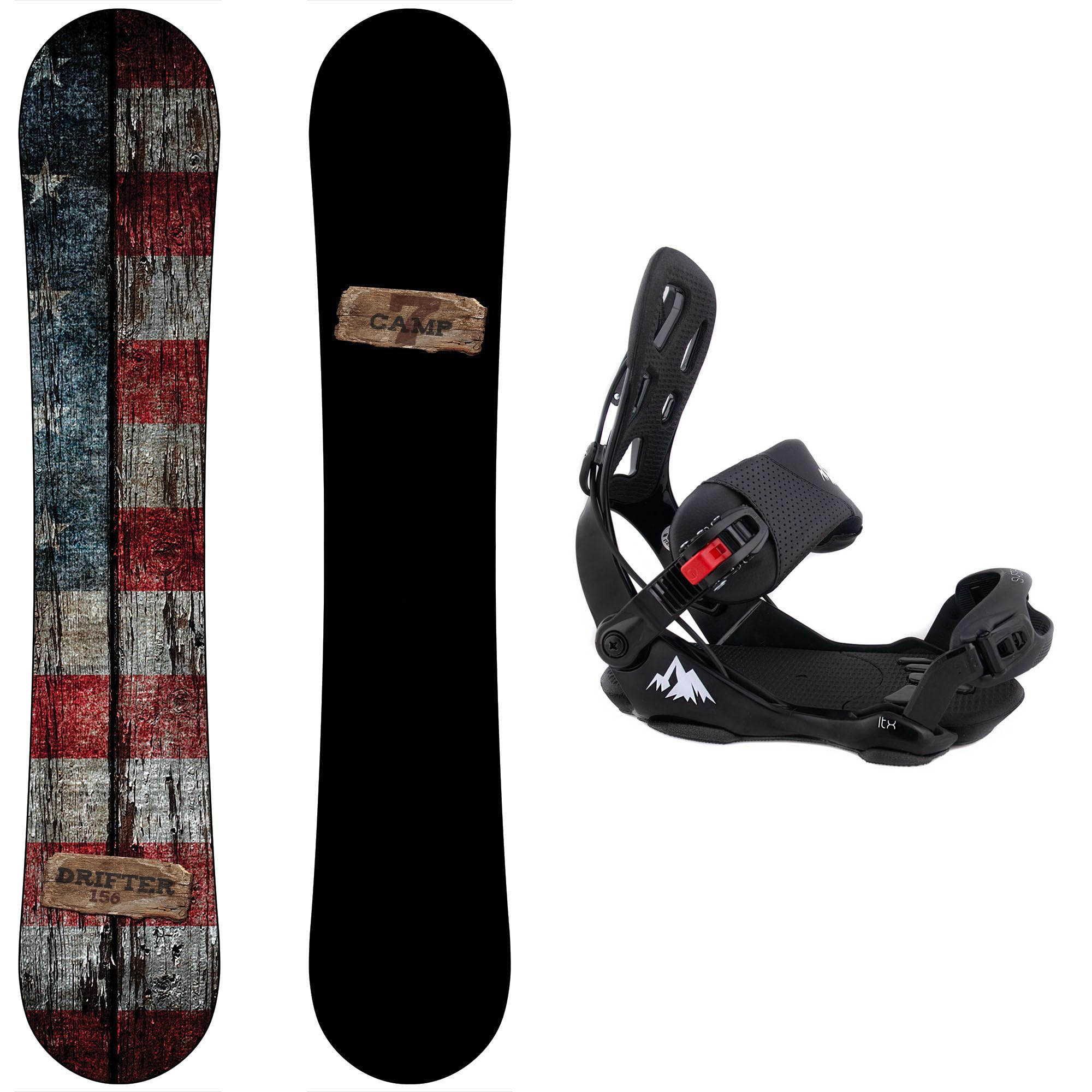 Amazon.com : Package-Camp Seven Drifter CRCX Snowboard-153 cm
