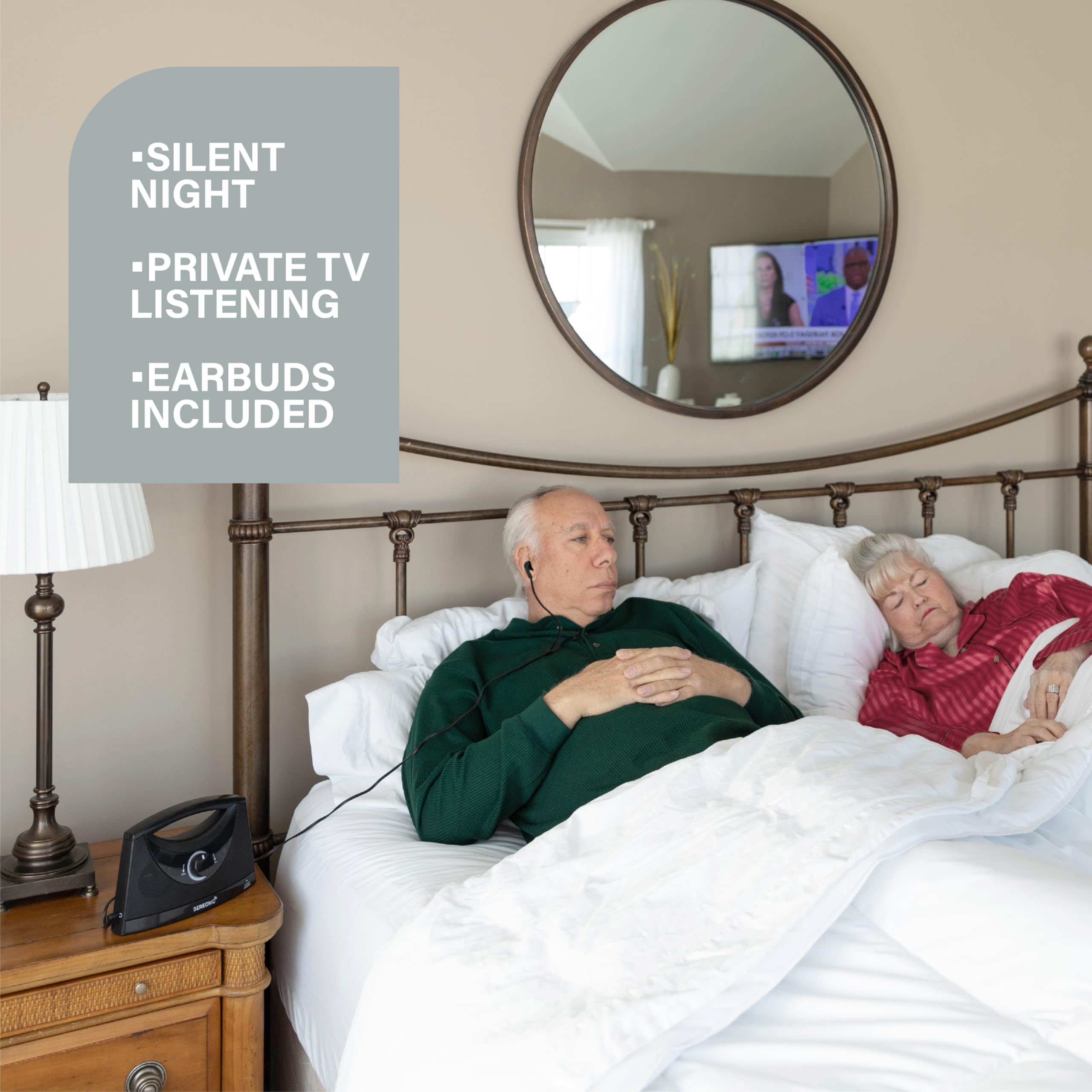 SEREONIC PRO Soundbox: Top-Grade Wireless TV Speakers for Smart TV, Optimal TV Speaker, Prime Wireless Speakers for TV, Enhancing Speakers for TV Sound for Hard of Hearing (Black)