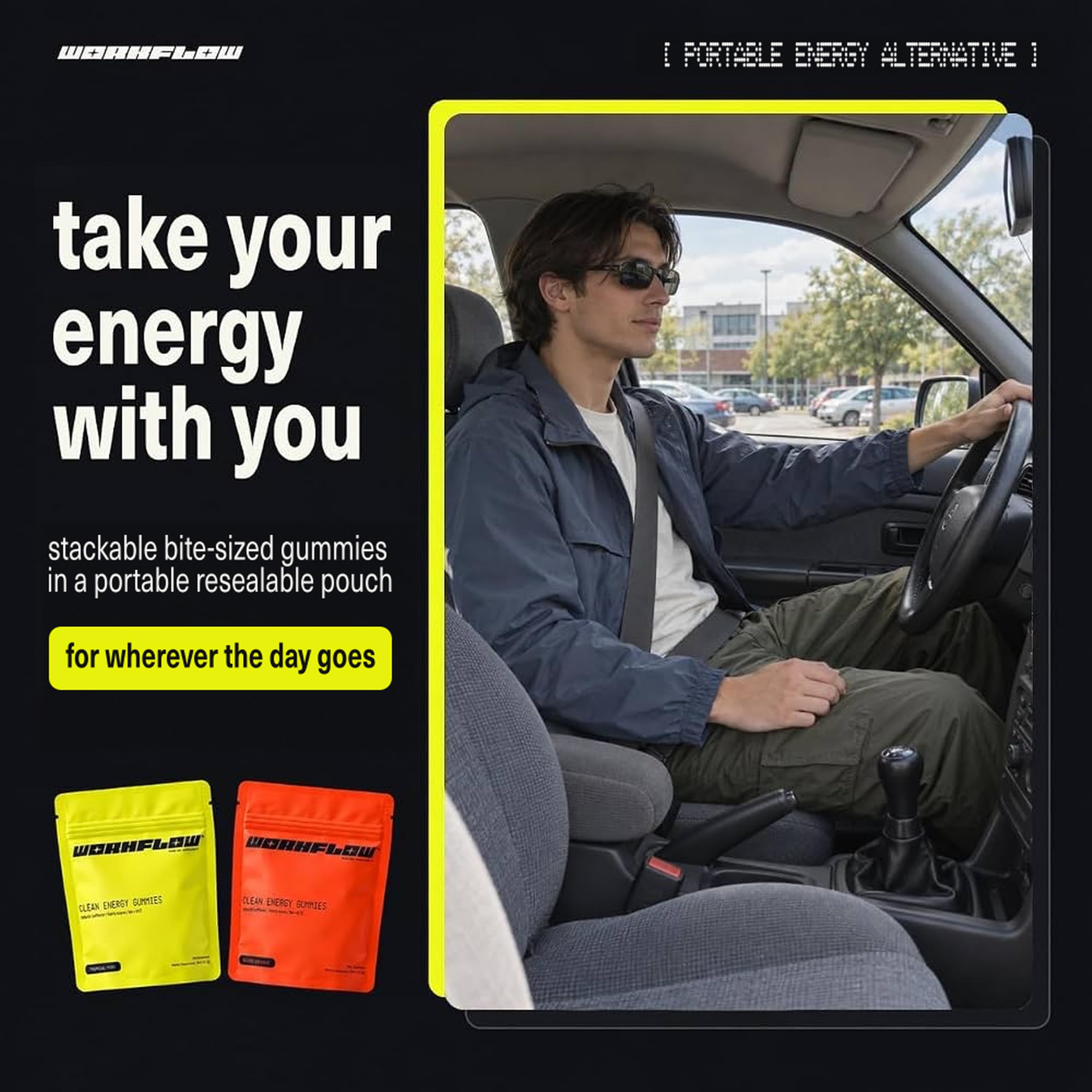WORKFLOW Caffeine Energy Gummies + L-Theanine for Focus, Pineapple Yuzu — Amazon image 7