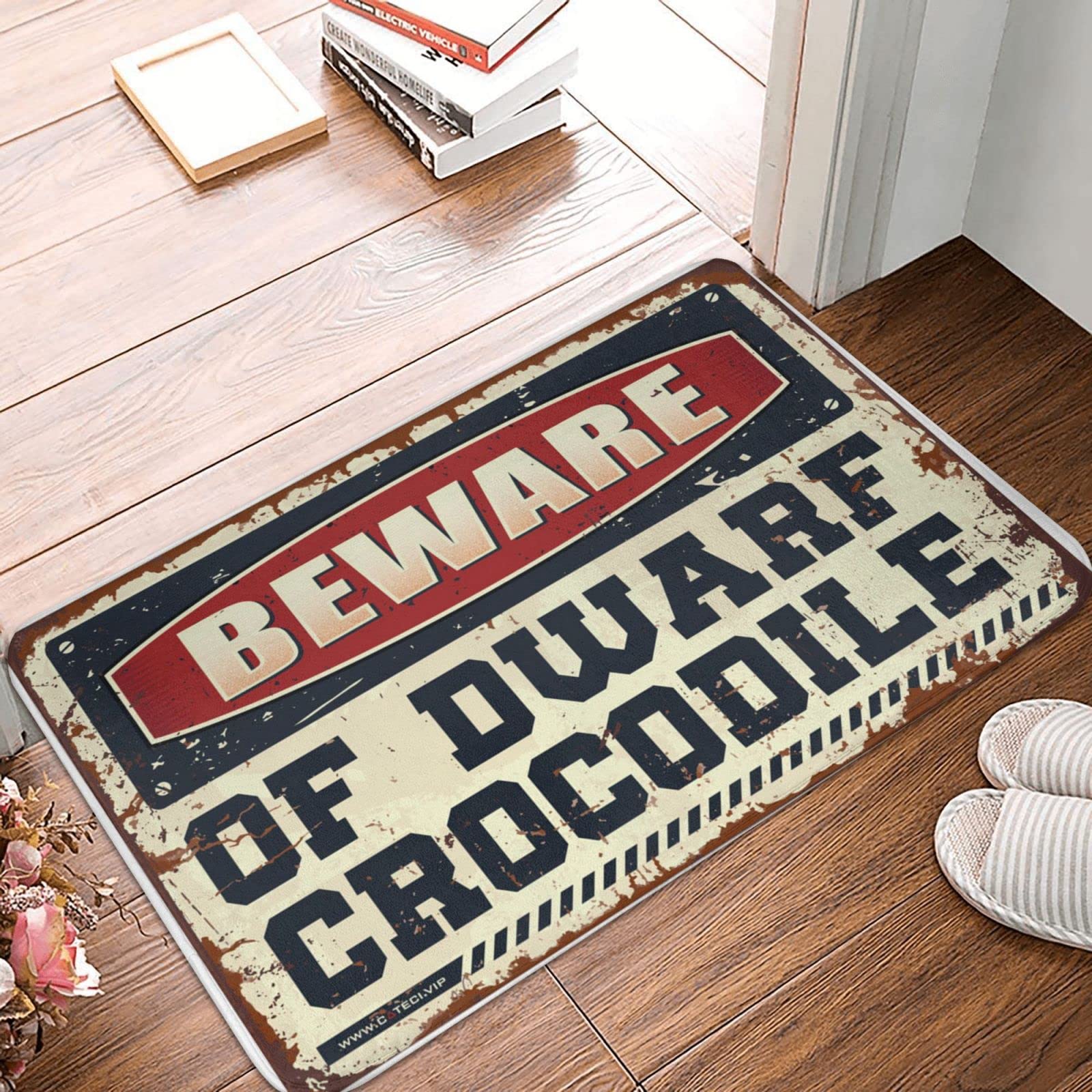 Paillasson crocodile nain et tapis automne pour chambre garçons