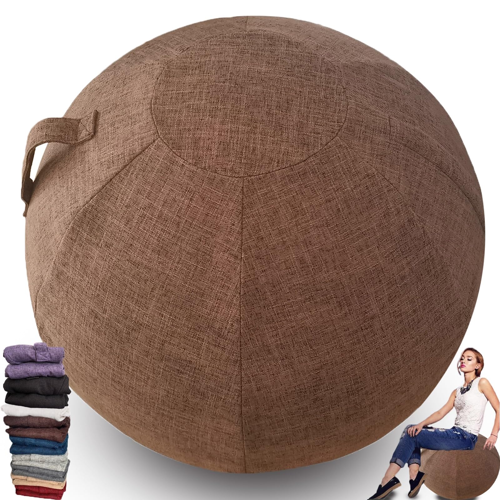 9 Couleurs Swiss Ball Ballon Gym Grossesse Couverture 55/65/75 cm Protection Contre La PoussièRe ProtéGer Les D'Enveloppe pour La Maison Et Le Bureau Ballon d'exercice