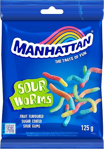 Manhattan Mini Sour Worms Gum 125 g