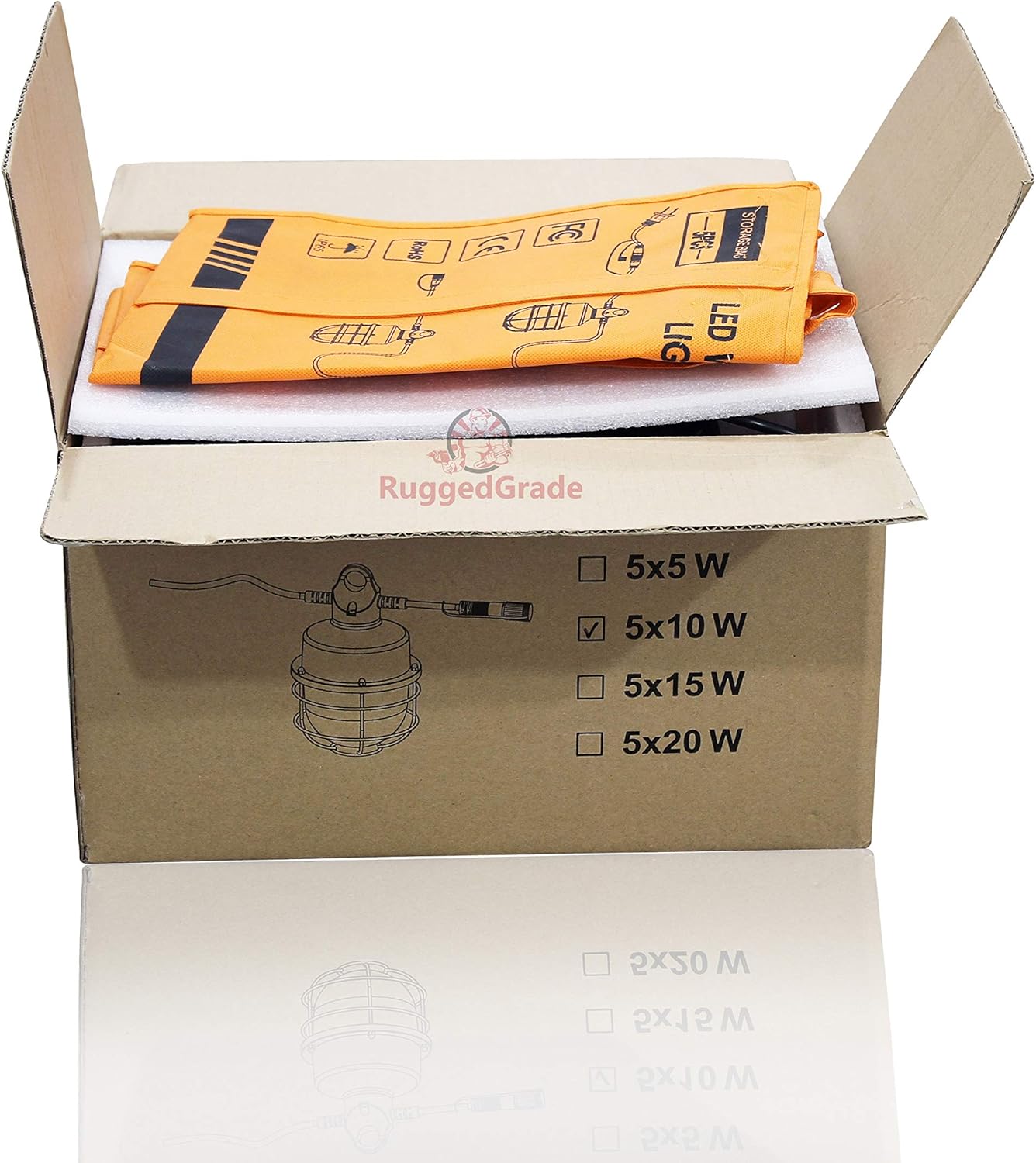 Limited Stock 13,00 Lumen Construction Lights - 5pcs of 20 watt Temporary Work Lighting - 100 watt LED Portable Lights - Very Long 18 Meter Cable - Connect Multiples New Deal 13,00 Lumen Construction Lights - 5pcs of 20 watt Temporary Work Lighting - 100 watt LED Portable Lights - Very Long 18 Meter Cable - Connect Multiples