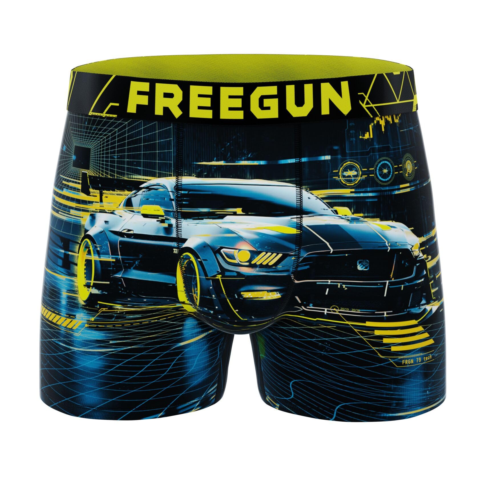 FREEGUN Boxer Hombre, Calzoncillos Hombre Paisaje, Suave y Transpirable (Juego de 4)