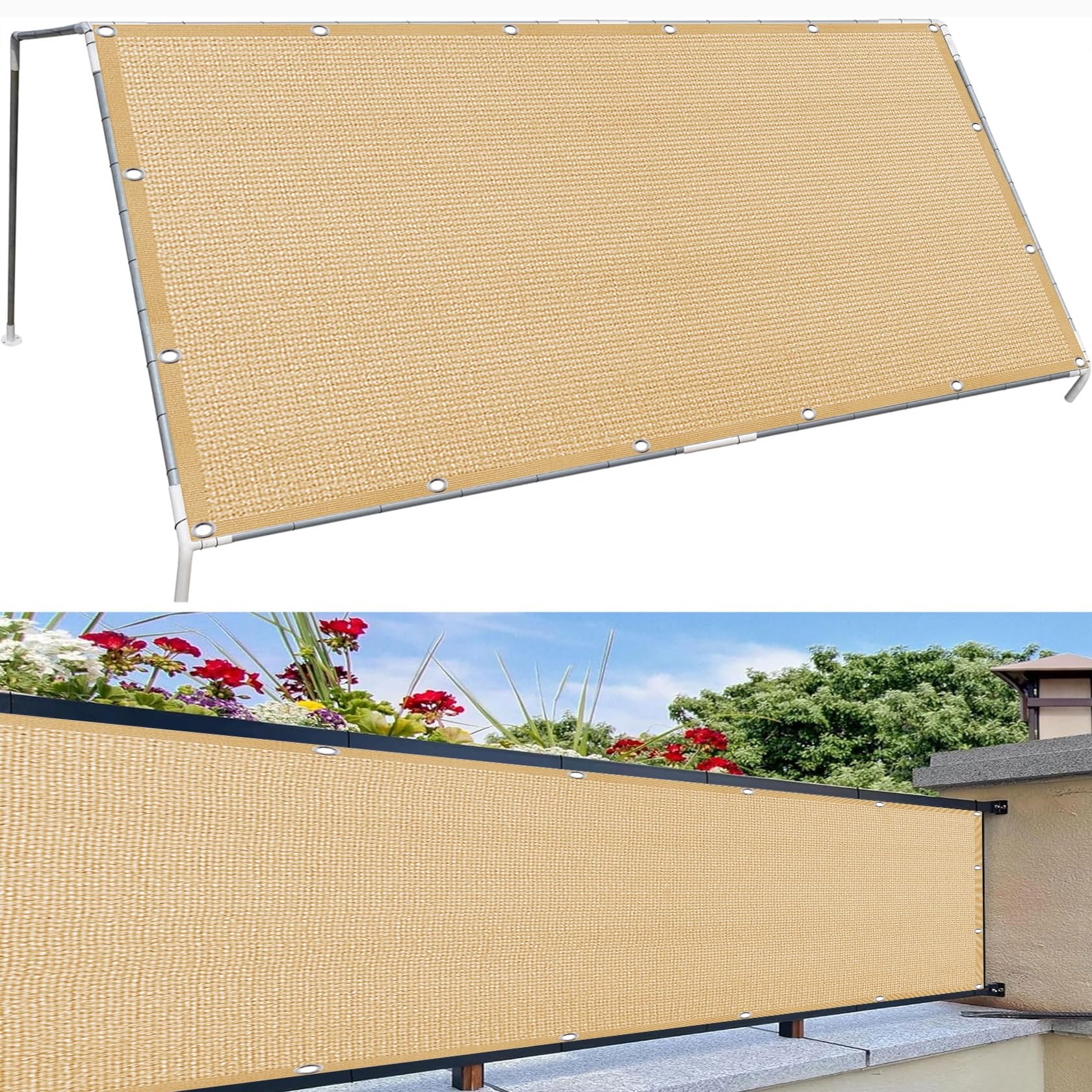Voile d'ombrage carré et rectangulaire anti-poche d'eau pour ombrager les grands espaces