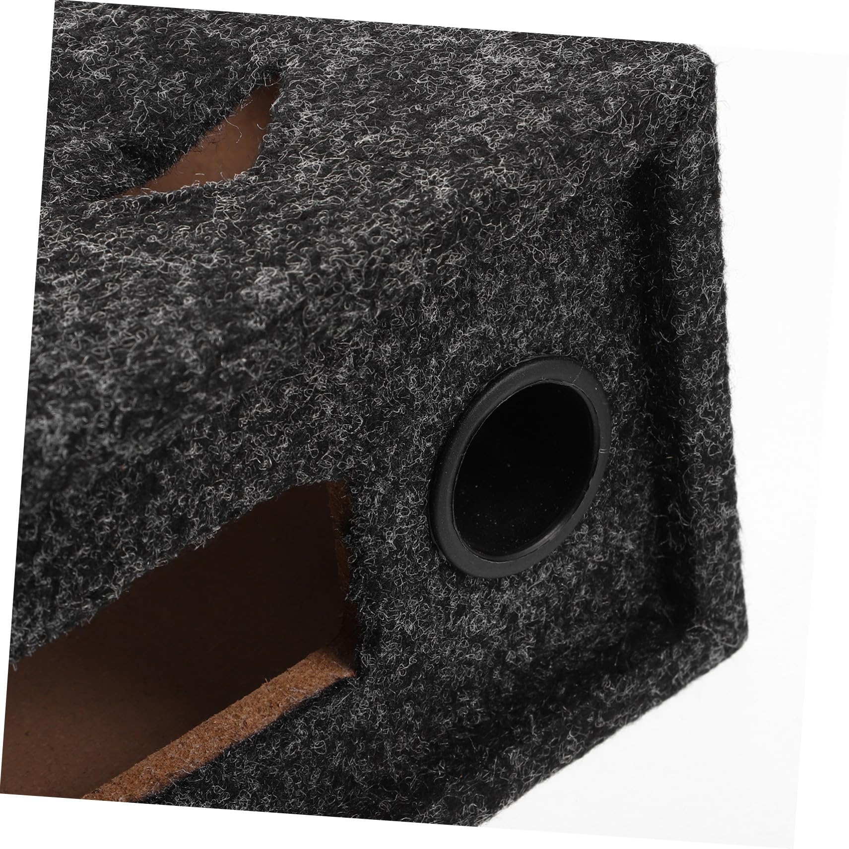Caja de Subwoofer Alfombrada Ultradelgada 5 Pulgadas para Automóvil, Caja de Altavoces de Audio Vehicular Puertos para Tweeter y Amplificador, Compatible para Instalación DIY