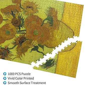 新品未使用【ゴッホ代表的な名画ひまわり】限定パズル1000ピース＆フレームセット 新品未使用【ゴッホ代表的な名画ひまわり】限定パズル1000ピース