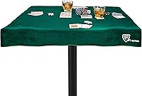 Vista 1 de Funda de fieltro para mesa de juego de cartas, póquer, mahjong, dominó, puente y juego de mesa, verde, 32 pulgadas