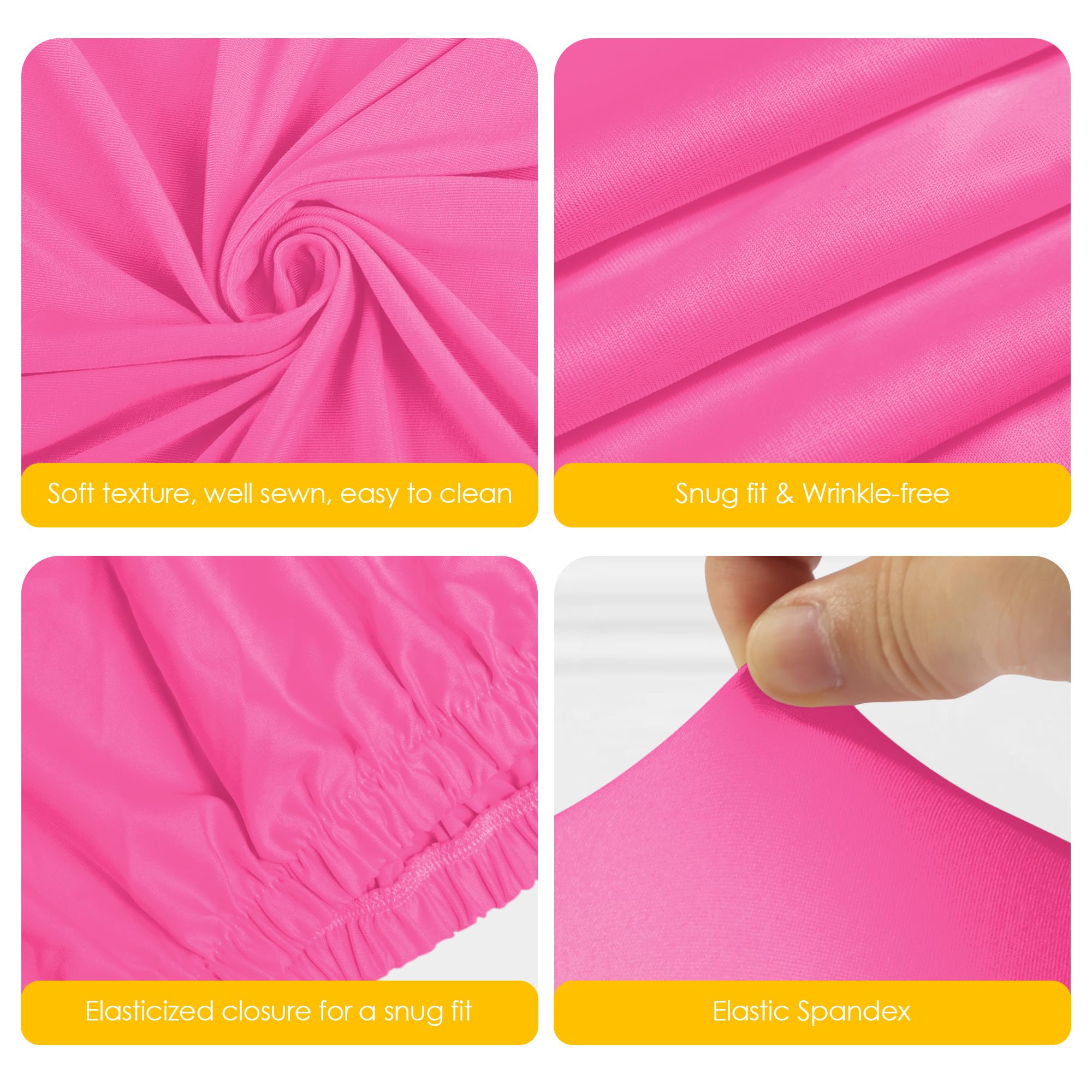 Putros Zylindersockel-Abdeckungen – 3er-Set Aus Elastischem Spandex, Silberfarben, Für Party & Hochzeit