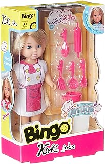 Bingo Koki Jobs Doll with accessories, 8 Pieces - Multi Color