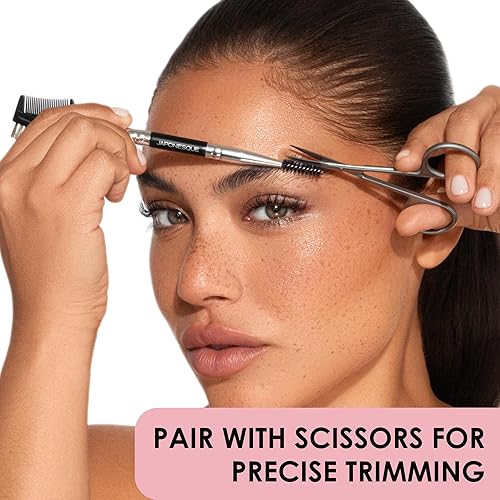 Miniatura 6 de JAPONESQUE Moldeador de cejas y pestañas con 3 cepillos de carrete diferentes, para separar pestañas, eliminar grumos de rímel y arreglar y dar