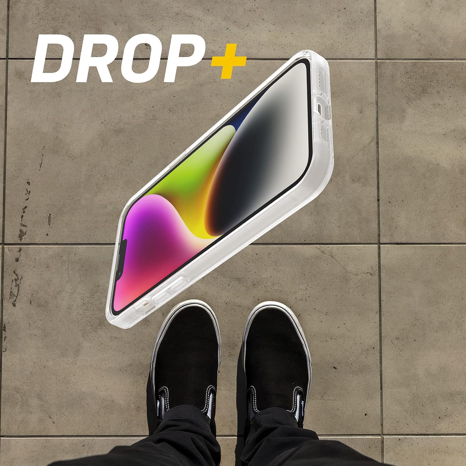 OtterBox iPhone 14 Plus Symmetry Series Case - CLEAR , ultra-sleek, wireless charging compatible, raised edges protect camera & screen