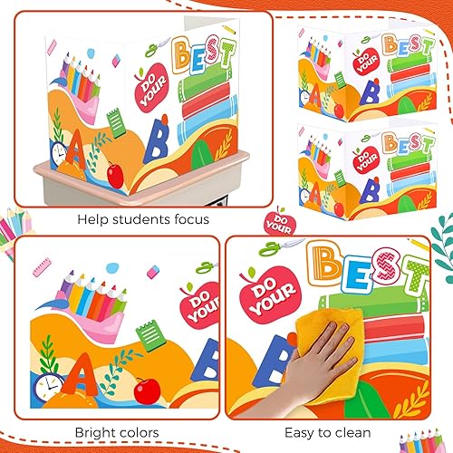 Miniatura 3 de 36 separadores de escritorio, tableros de privacidad para estudiantes, carpetas de privacidad para escritorios de estudiantes, carrels de estudio,