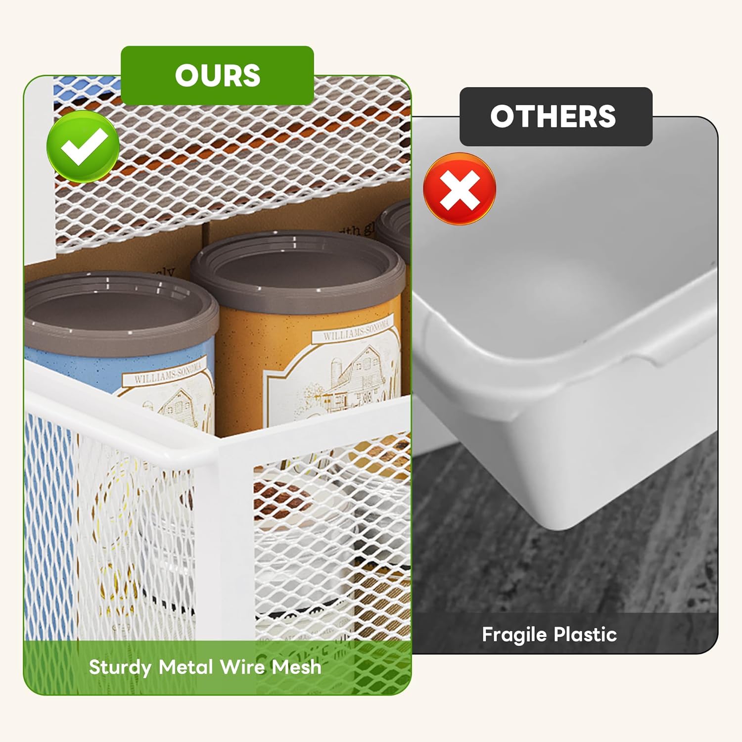 Rolling Storage Cart with 5 Drawers, Metal Utility Cart with lockable wheels, Craft Storage Art Cart, Rolling Drawer Cart for Living Room, Bedroom, Bathroom, Office, Home, White - Image 7