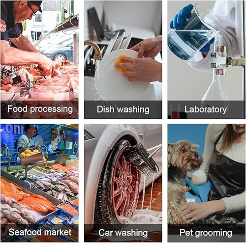 Miniatura 7 de Surblue Delantal de vinilo de goma impermeable, delantal de 47 pulgadas, delantal de goma anticorrosión, resistente a los químicos, ropa segura para