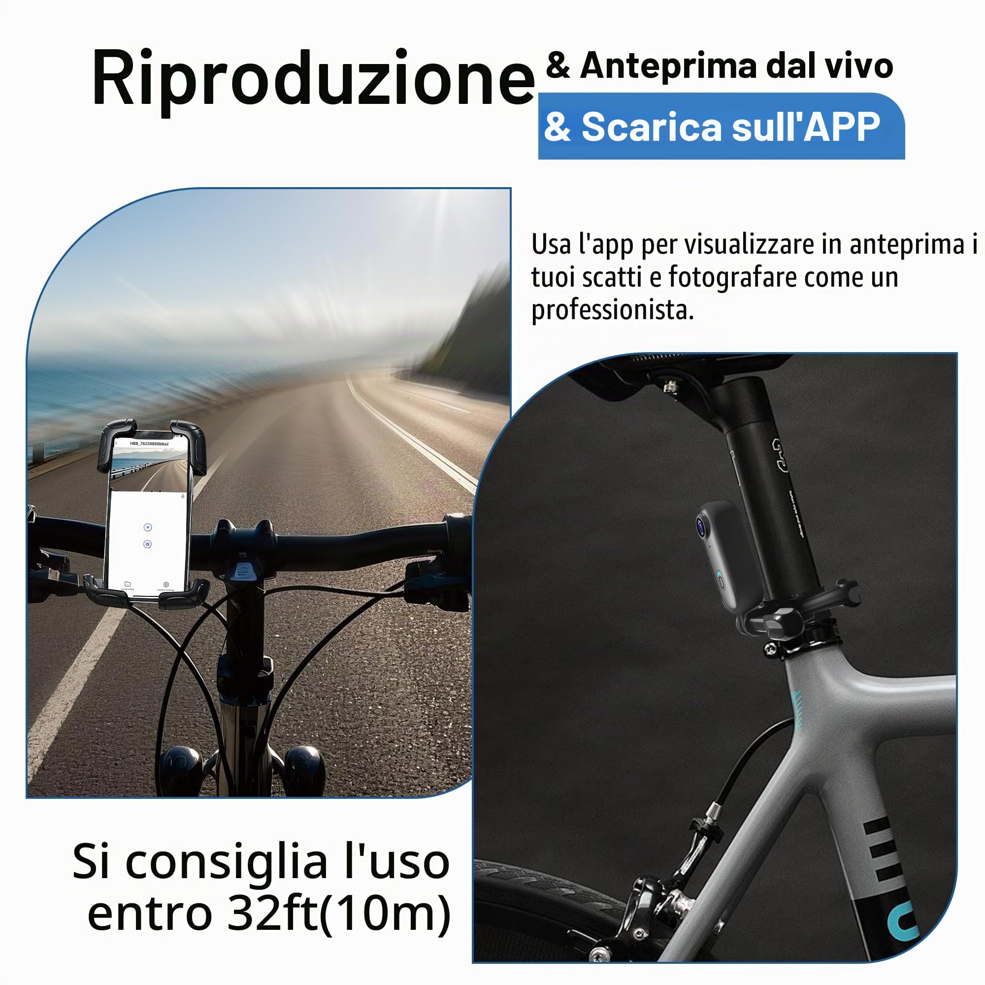 Mini Action Cam 4K 30FPS con Scheda da 64 GB, Fotocamera Portatile con Supporto Girevole a 360° e Clip Magnetica, Bodycam Impermeabile per Animali Domestici, Ciclismo, Nuoto, Vlogging, Nero