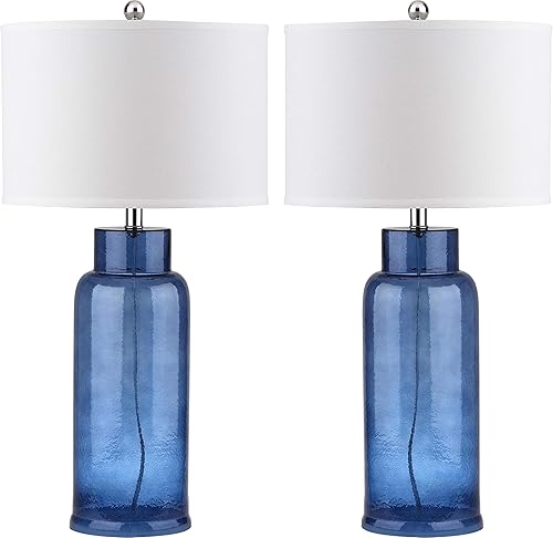 Safavieh Lighting Collection lámpara de botella de vidrio y lámpara de mesa blanca