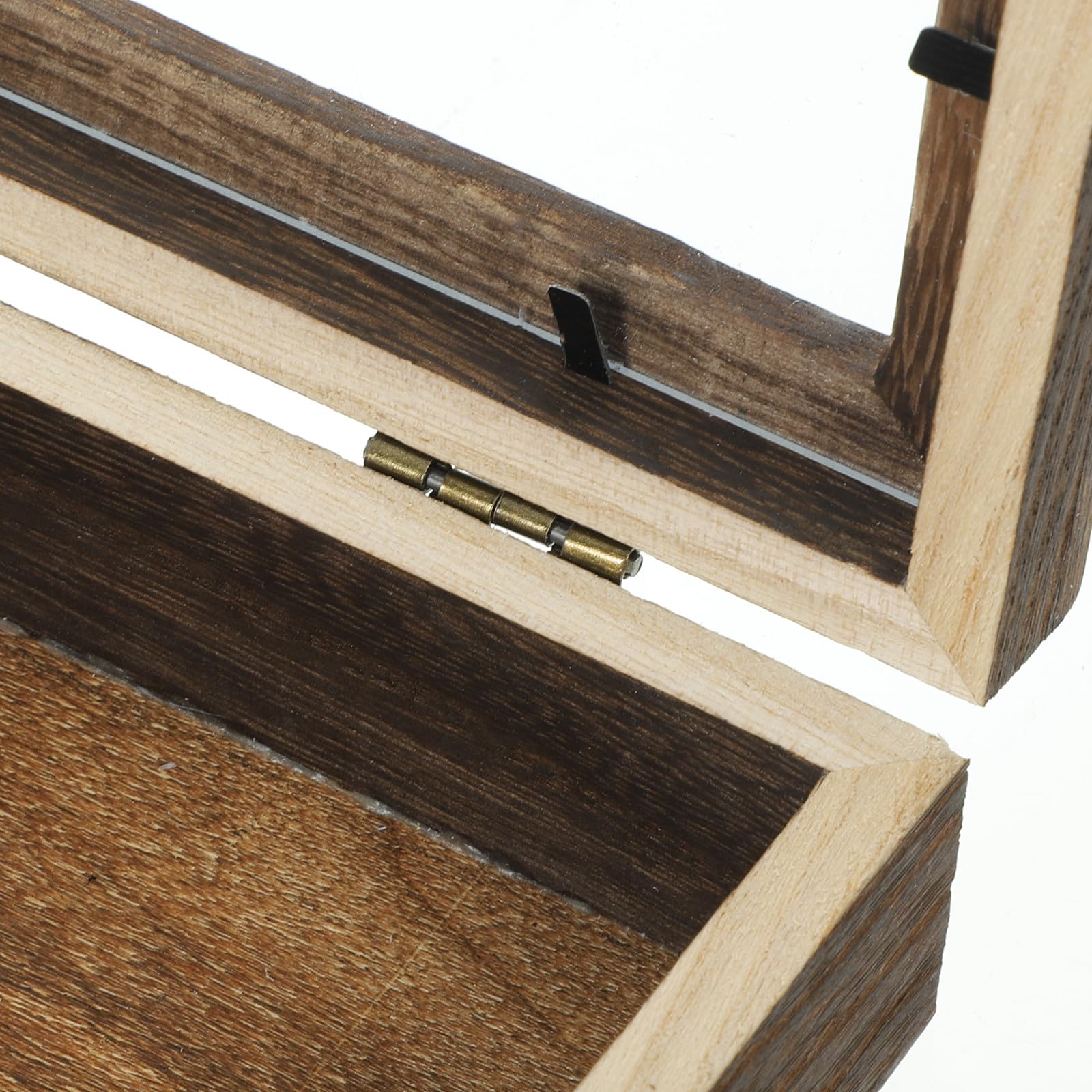 Sewroro Vitrina de Especímenes Antiguos de Madera Ventana Acrílica Retro